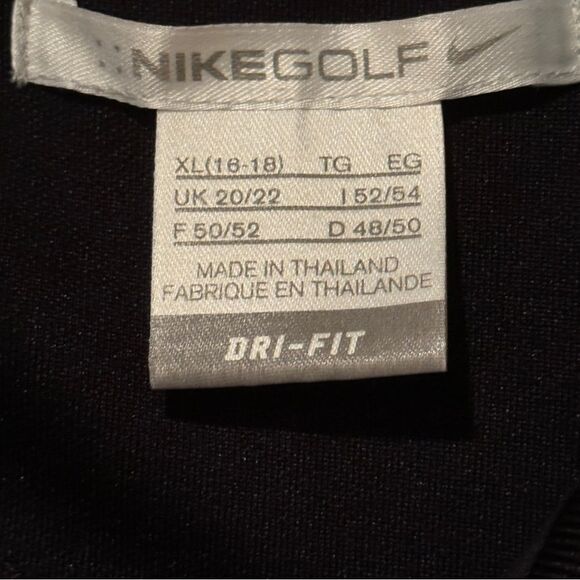 Nike Golf Black Sleveless Golfing Shirt Dri Fit Size XLarge - Picture 2 of 4